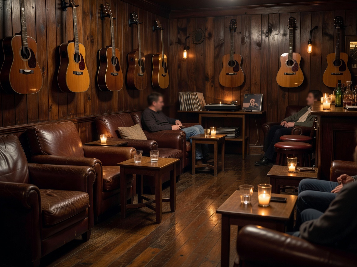 Shirley's Listening Bar low-lit wooden acoustic lounge
